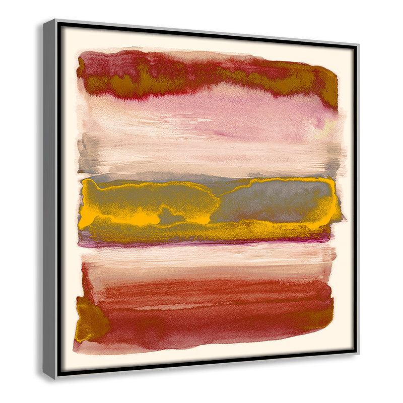 Imprimé «Yellow Sky II» par Nan, Argent, H 13,5 po x l 13,5 po