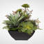 Faux Succulent in Metal Planter