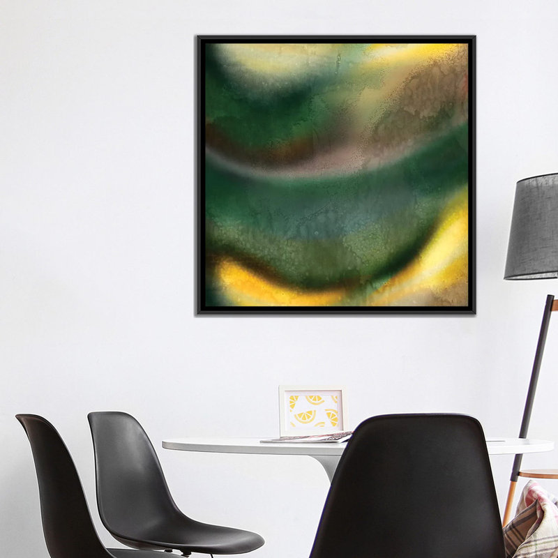 « woosh i », impression sur toile, H 26 po x l 26 po x P 1,5 po, Toile avec cadre noir, Pas de tapis