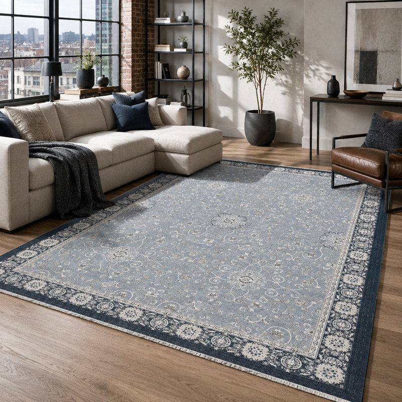 Geometric Cotton and Chenille Flatweave Area Rug, 120 x 180 cm