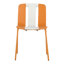 Ensemble de 4 chaises modernes en bloc de couleur avec pieds en métal et siège en plastique PP. Sièges ergonomiques confortables, structure fraîche, convenant aux chaises de salle à manger, aux sièges, aux pieds,