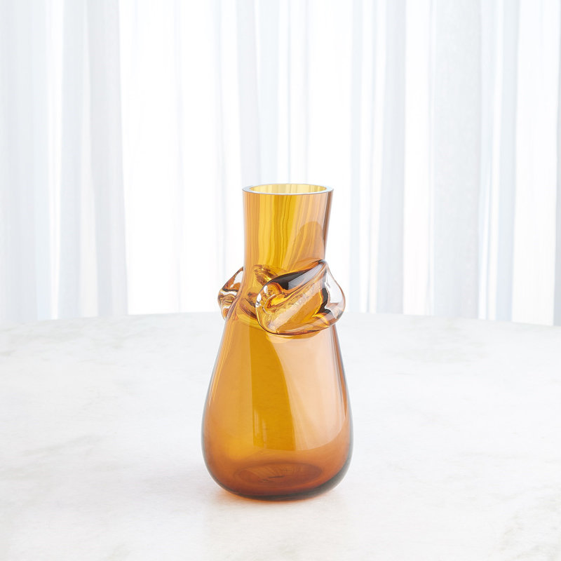 Knot Vase, 11.5" H x 5.5" W x 5.5" D, Yellow