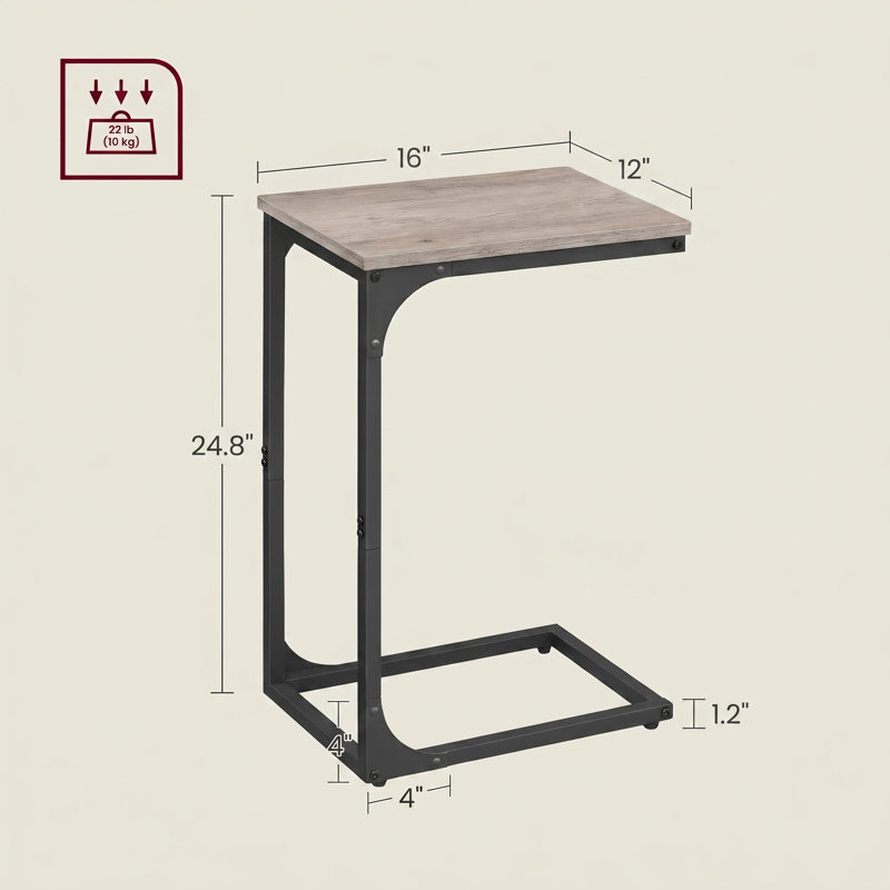 Mitul C-Shaped End Tables, Greige