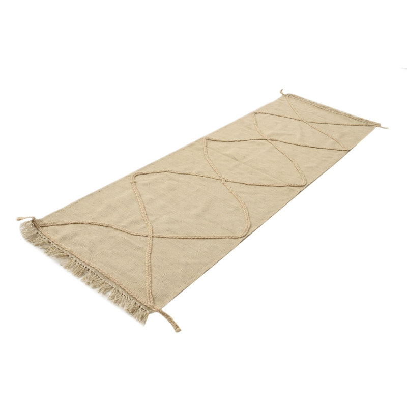 Tapis de couloir ivoire