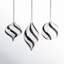 3 Piece Striped Finial Ornament Set