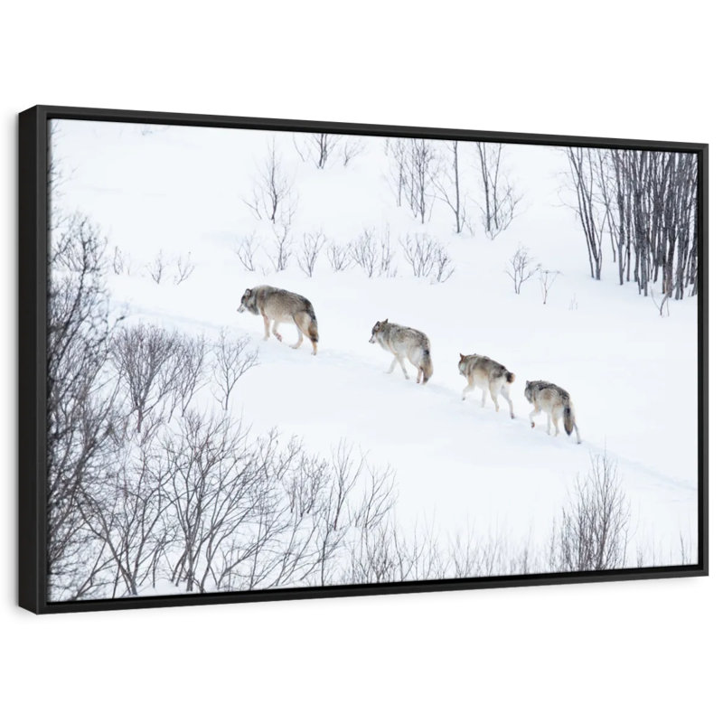 " Winter Wolf Pack Wall Art ", 21" H x 31" W