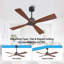48 po Ventilateur de plafond standard à 4 pales en bois de noyer massif avec télécommande-1088711416-1088711420-1084978888