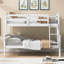 Lit superposé avec échelle, barrière de sécurité, parfait pour la chambre à coucher, blanc