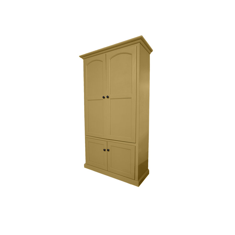Garde-manger traditionnel 72 "avec portes arquées, Jaune