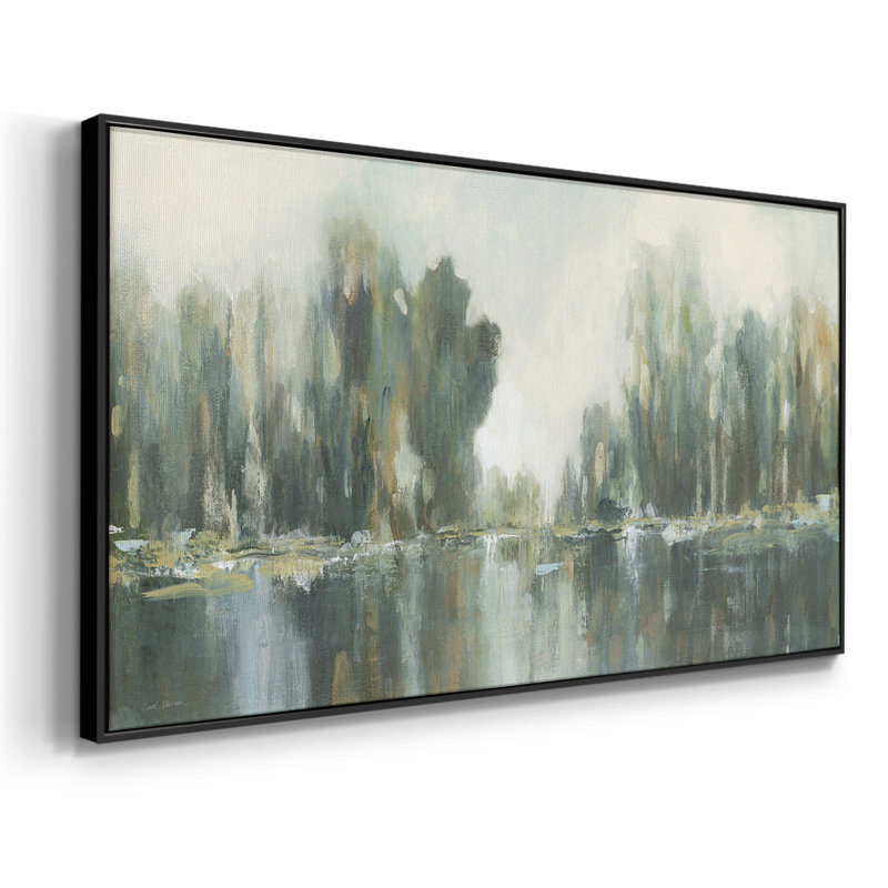 Treeline texturée - Toile tendue avec châssis tendue - Prêt à accrocher, Noir, H 21 po x l 41 po