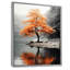 «Orange and Gray Forest Autumn Elegance II», art sur toile Forêt-487362365-487362354-526203701