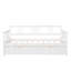 Twin Size Daybed Wood Bed With Twin Size Trundle,White