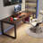 Light walnut colo rectangular solid wood desk-1561629450