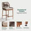 Tabourets de bar d'extérieur en osier Chinester avec coussin-6953136