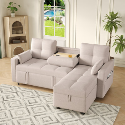 3 Seater Linen Sofa Bed