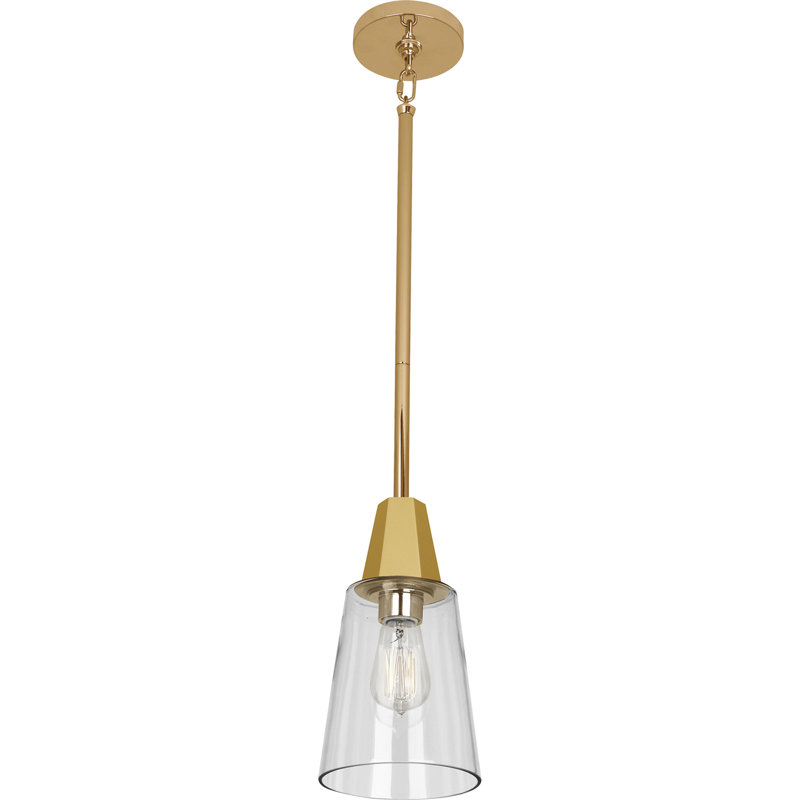 Luminaire suspendu Wheatley, Laiton moderne, Transparent