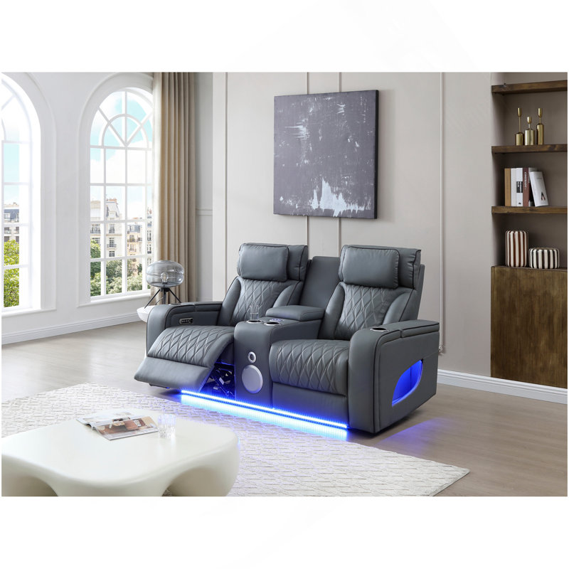 Causeuse inclinable Lumin, gris, Gris
