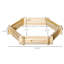Jardinière moderne, jardin surélevé en bois, jardinières hexagonales sans vis pour l'extérieur