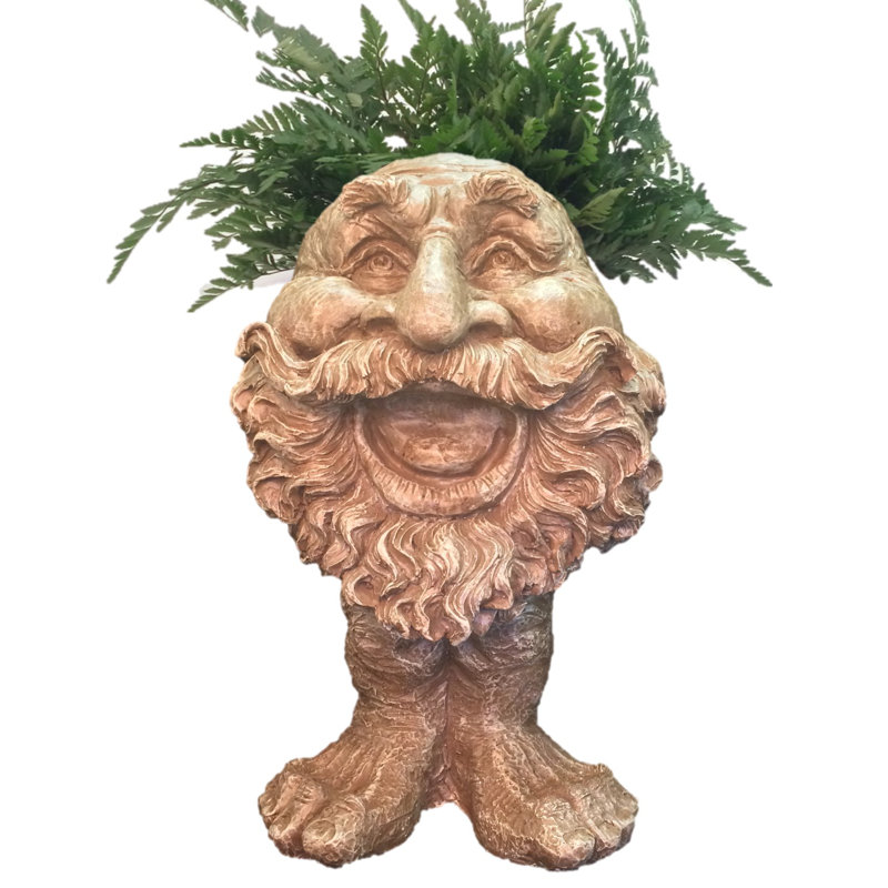 Statue de Muggly's Ole, H 18 po x l 11,5 po x P 12 po, Délavé à la pierre