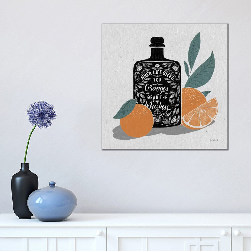 Fruity Spirits Whiskey by Becky Thorns - Wrapped Canvas Print, 45.72 cm H x 45.72 cm W x 3.175 cm D