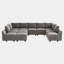 Kandle Velvet Upholstered Chaise Sectional-1637110894