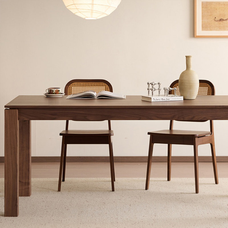 Table de salle à manger stable et élégante en bois massif, H 29,52 po x L 62,99 po x l 31,49 po