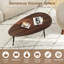 Table basse ovale en métal robuste avec design compact, canapé rétro en noyer-129225803