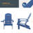 Inniss Wood Adirondack Chair Patio Plastic Weather Resistant Fire Pit Single Chair-372196282