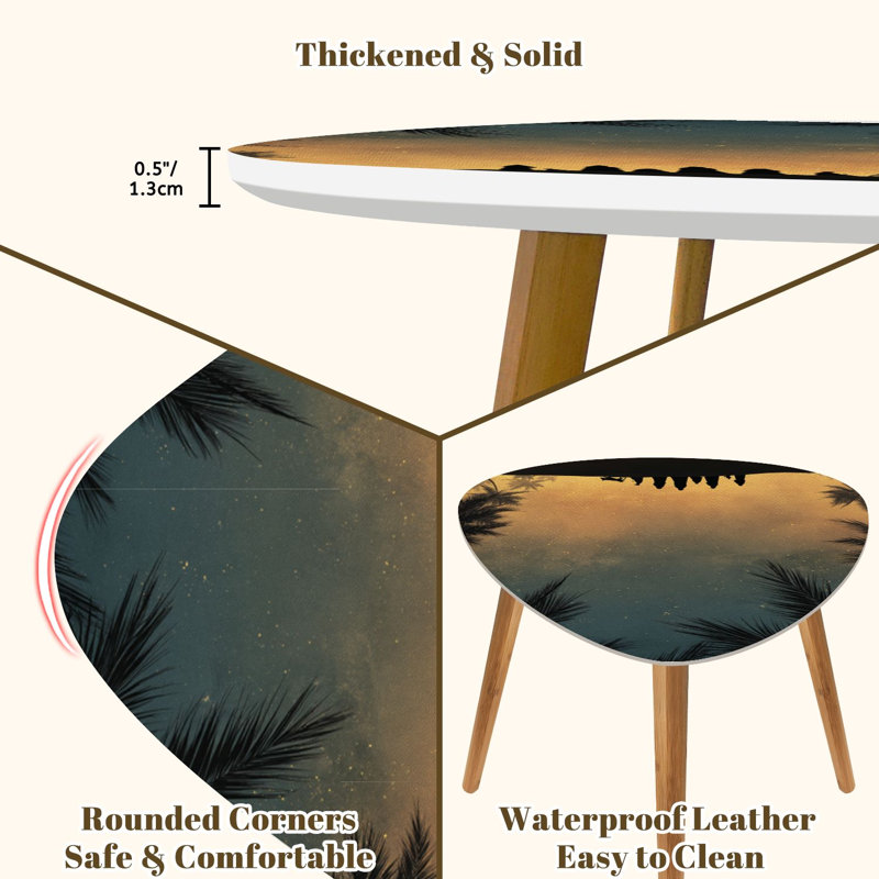 Ensemble de 2 tables basses gigognes Triangle