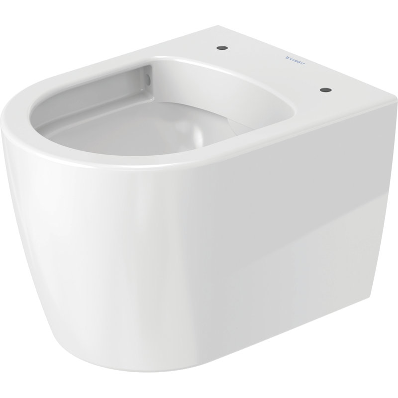 Toilette allongée murale Duravit Me par Starck 1,28 GPF (économe en eau) avec chasse d'eau à haut rendement, Verni hygiénique