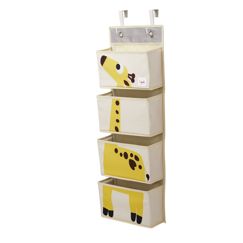 3 Sprouts - Organisateur de chambre d'enfant avec crochets - Girafe