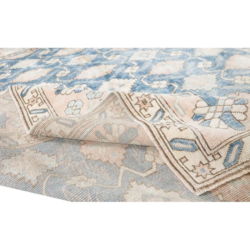 Tapis turc fait à la main, tapis floral rétro authentique
