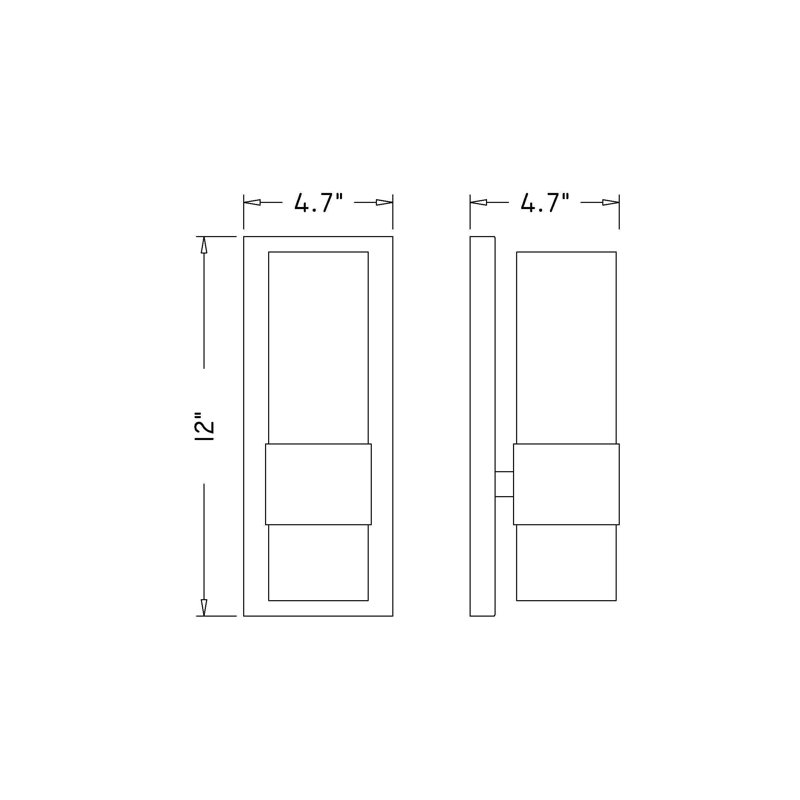 Flush Mounted Sconce, Brushed Nickel