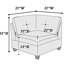 Canapé modulaire en coin en chenille de coin modulaire 1pc-224387450