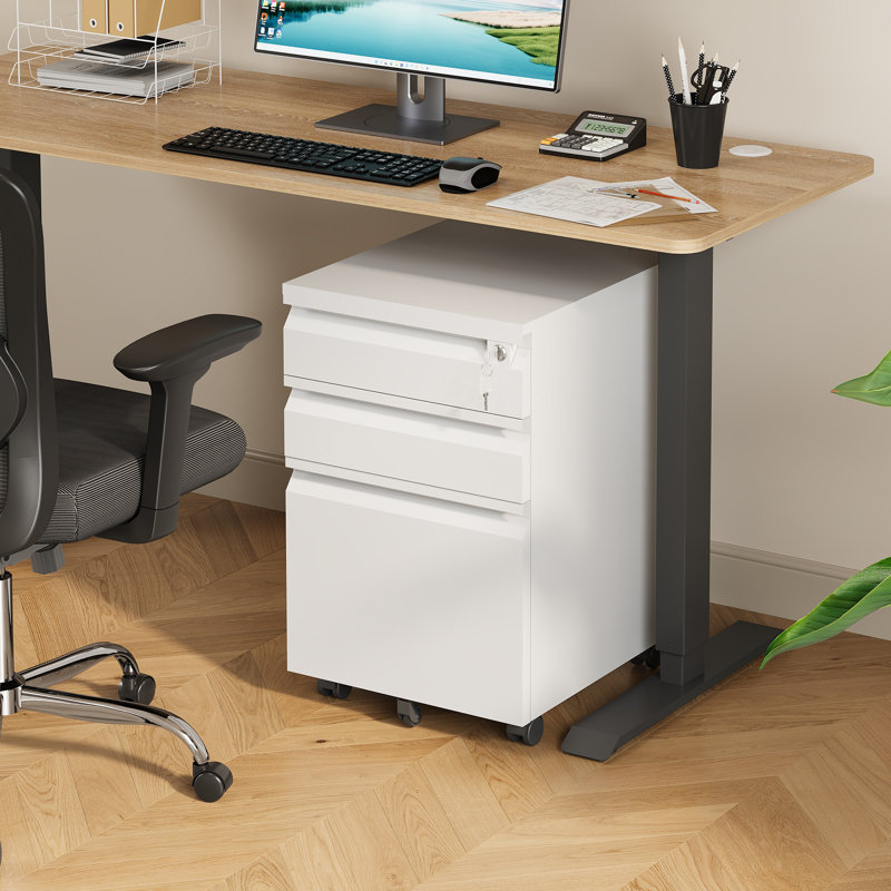 Drawer File Cabinet, White