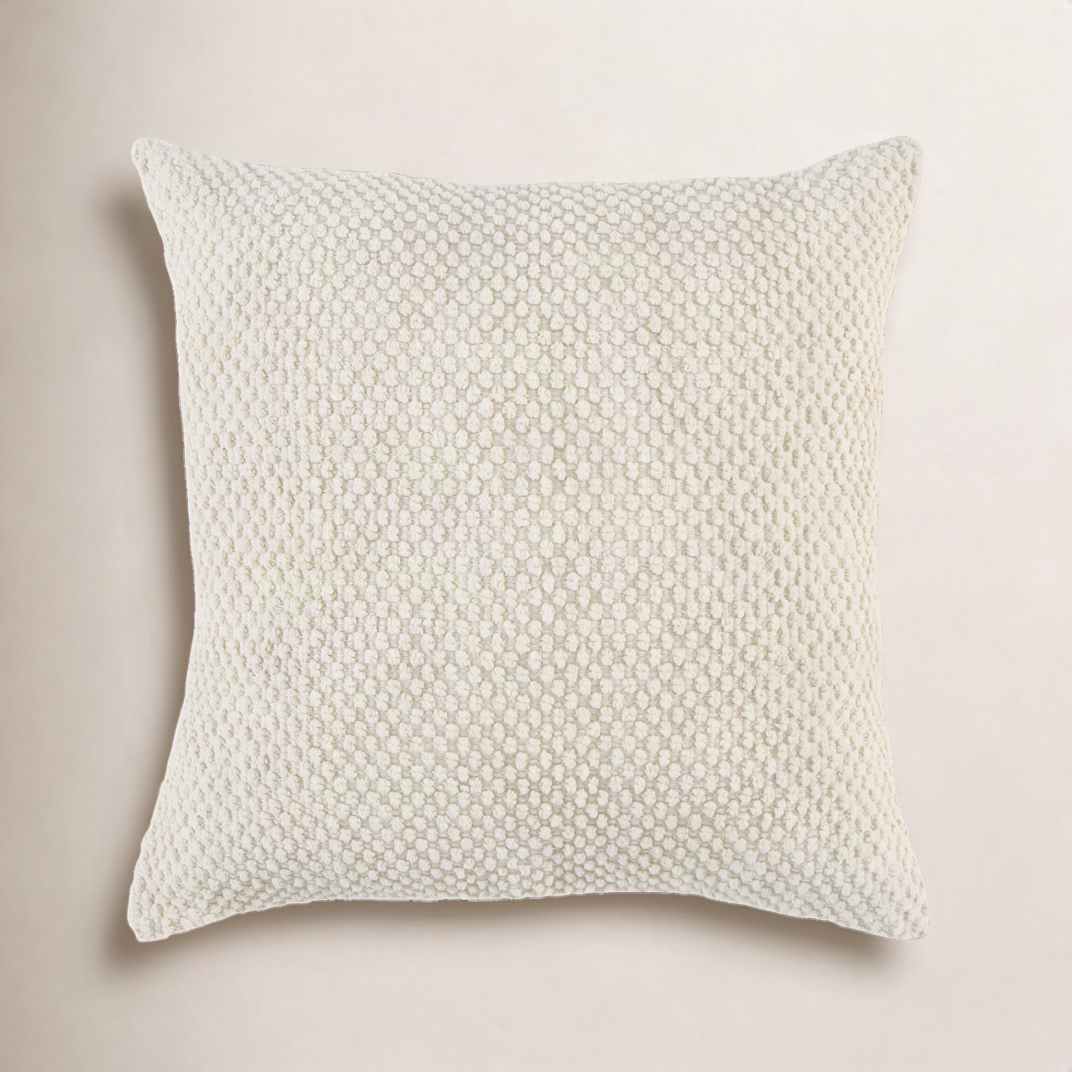 Saskia Embroidered Throw Pillow, Natural