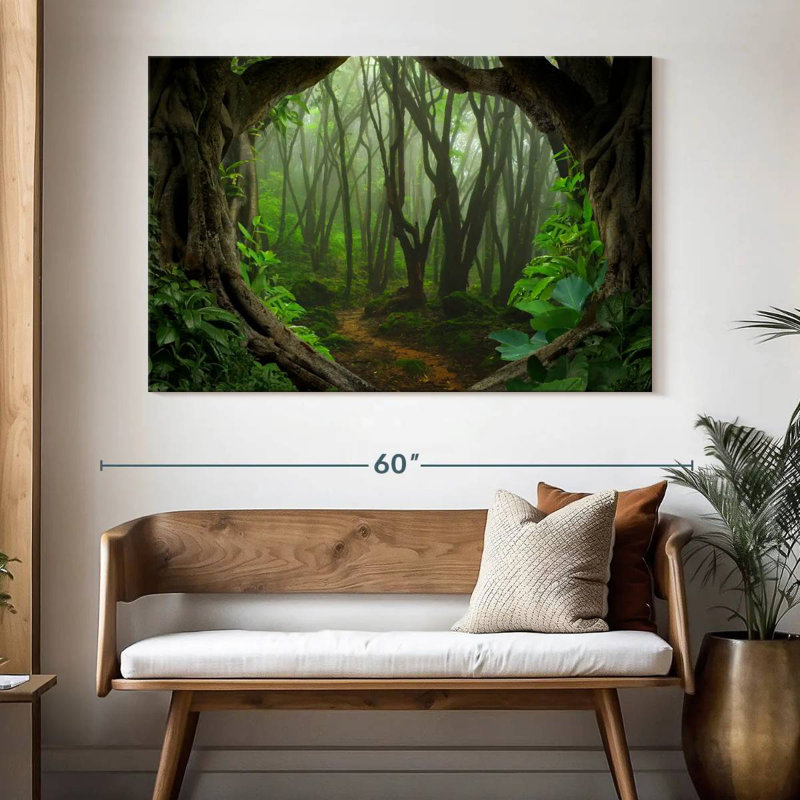 Jungle brumeuse d'Alvord en Asie, H 34 po x l 51 po
