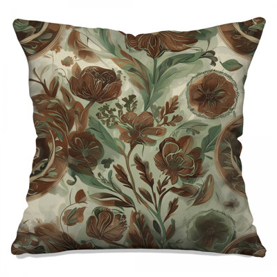  Coussins décoratifs vert Floral Illustration