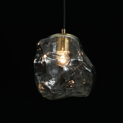 1 - Light Kitchen Island Pendant Light Hand-Blown Glass Shade
