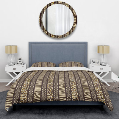 African Wild Animals Print Polyester Animal Print Duvet Cover
