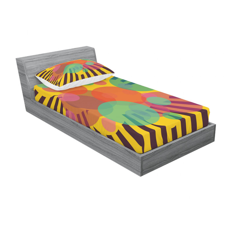 Ensemble de draps Tropic Botanic, Ensemble de draps pour lit simple TG avec drap-hou