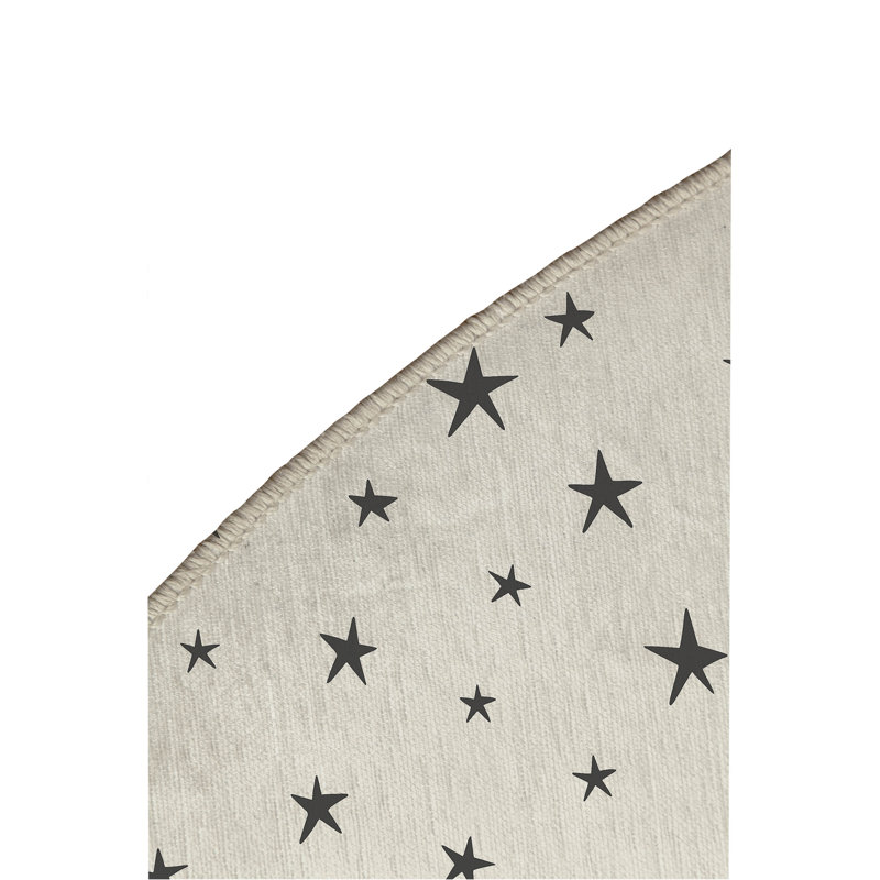 Starry Night Non-Slip Outdoor Rug, Round 5'
