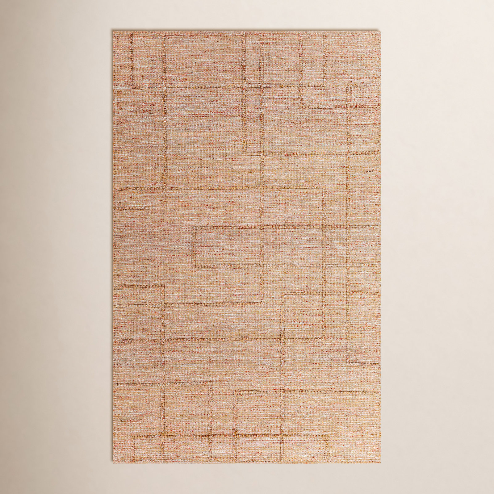 Yuna Hand-Woven Abstract Jute Rug, Rectangle 2' x 3'