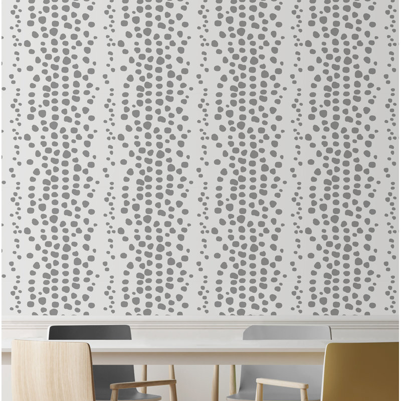 Panneau de papier peint Burnsdale, L 24 po x L 48 po, Gris