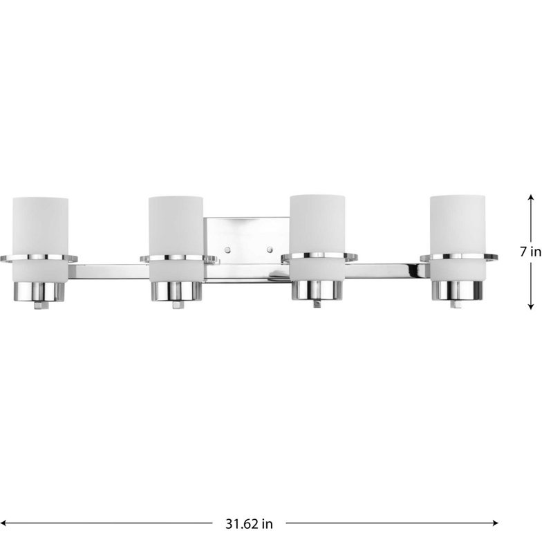 Battice 4 - Light Dimmable Vanity Light, Polished Chrome