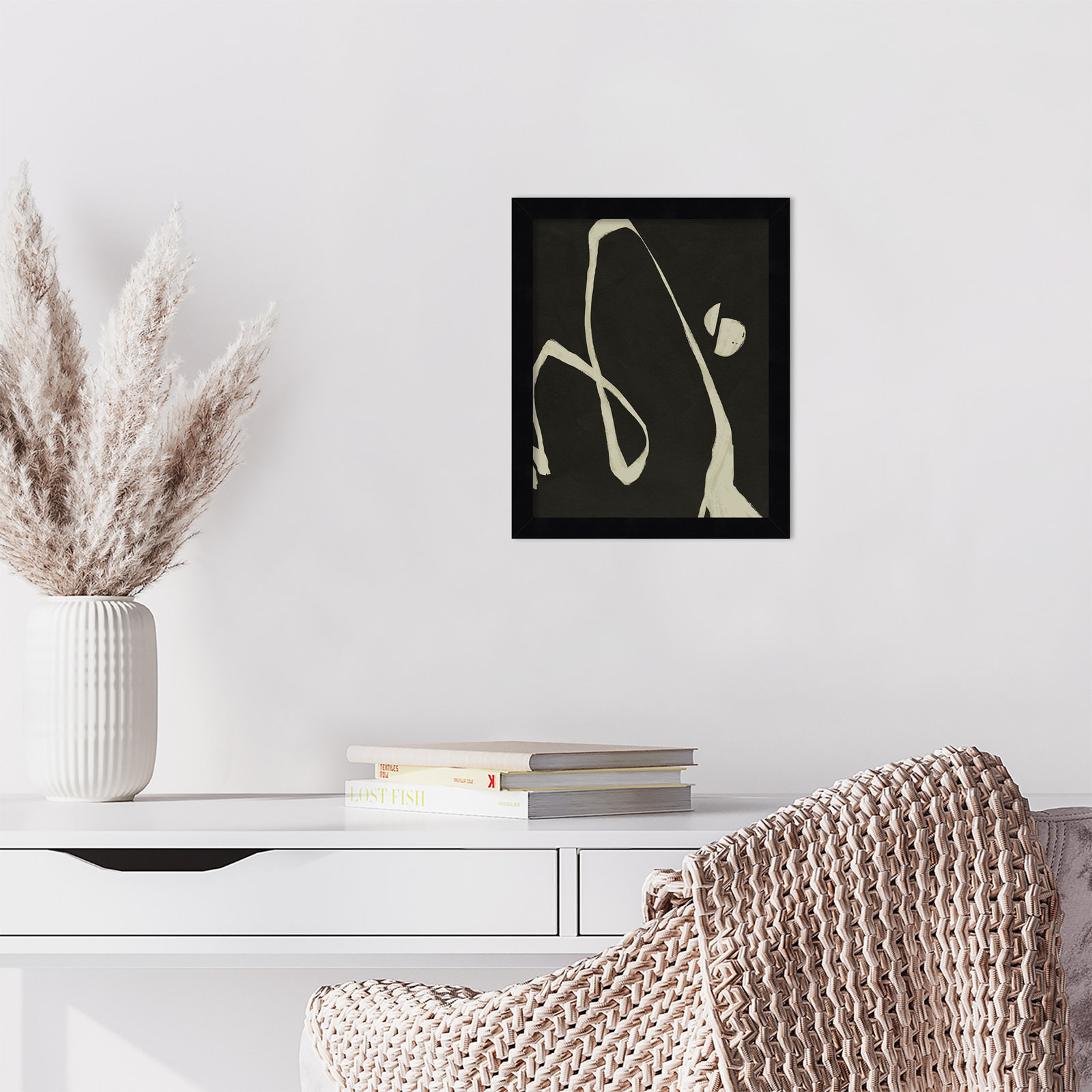 Neutral Spring II Print by Jacob Green, Black, 13" H x 11" W x 1" D