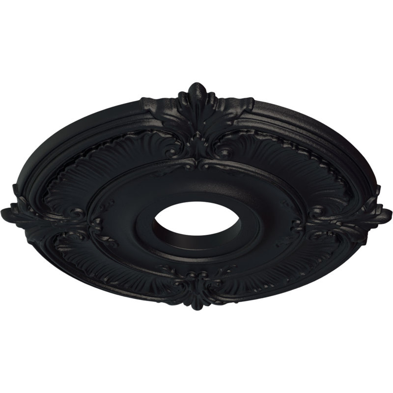 Médaillon de plafond Endurathane Attica, DO 18 po x P 4 po x P 5/8 po (convient aux auvents jusqu'à 5 po), finition gris acier peinte à la main