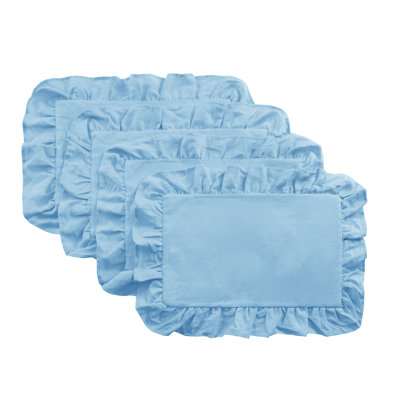 100% Linen Solid Ruffled Placemat