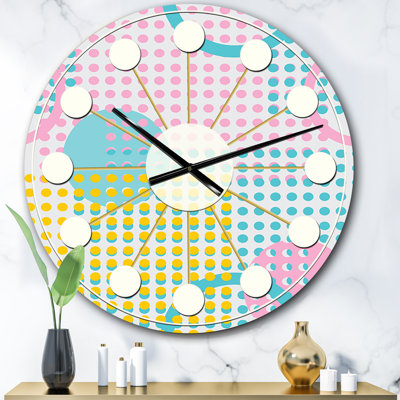 Horloge murale circulaire Mid-Century