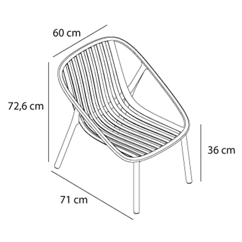 Fauteuil de salle à manger empilable Bini, Gris foncé